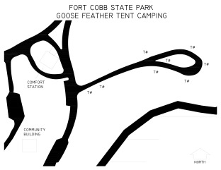 Reservation Map for Goose Feather Tent Area
